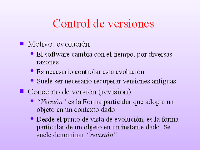 Control De Versiones, Configuración Y Cambios - Monografias.com