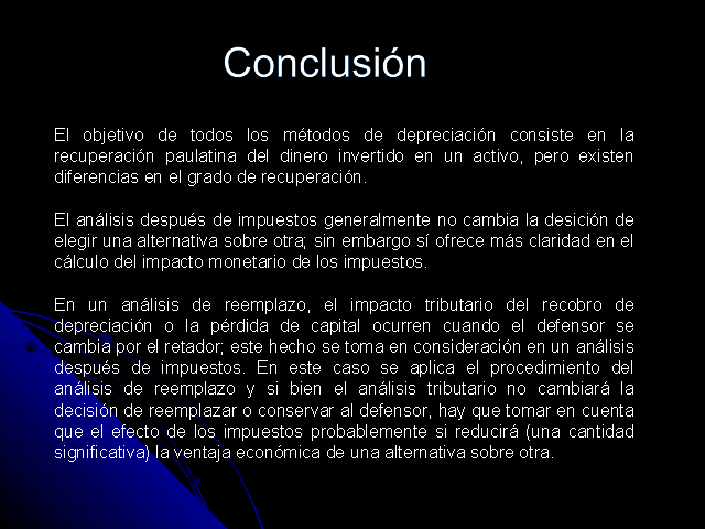 Evaluación de proyectos después de impuestos