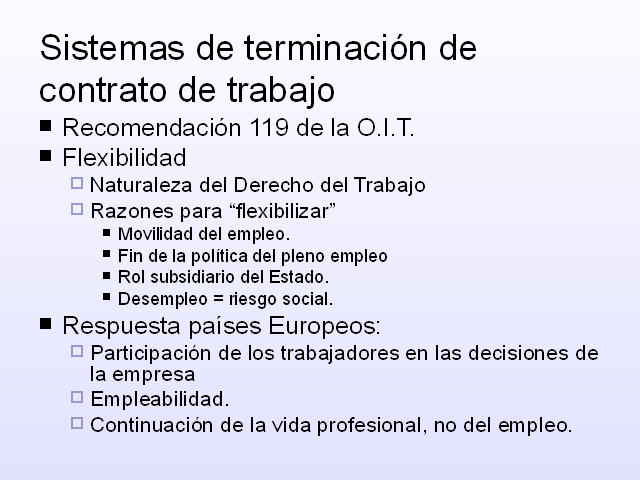 Terminación de contrato de trabajo - Monografias.com