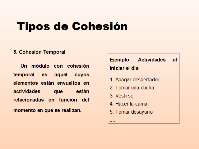 ejemplos de cohesión