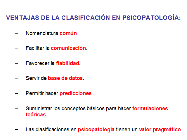 Clasificación Y Diagnóstico En Psicopatología