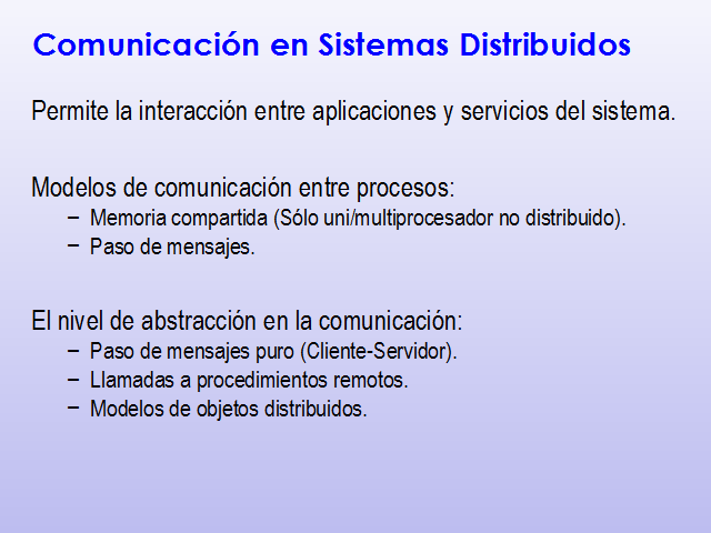 Comunicación de procesos en sistemas distribuidos