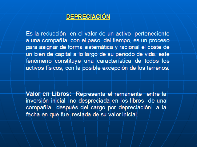 definicion de depreciacion en economia