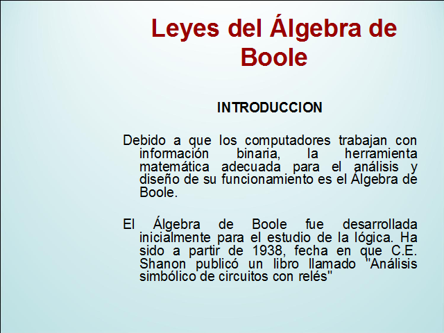 Leyes Del álgebra De Boole