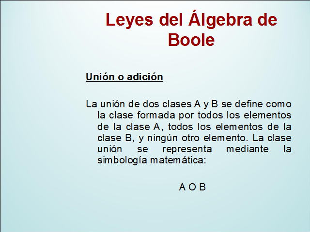 Leyes Del álgebra De Boole