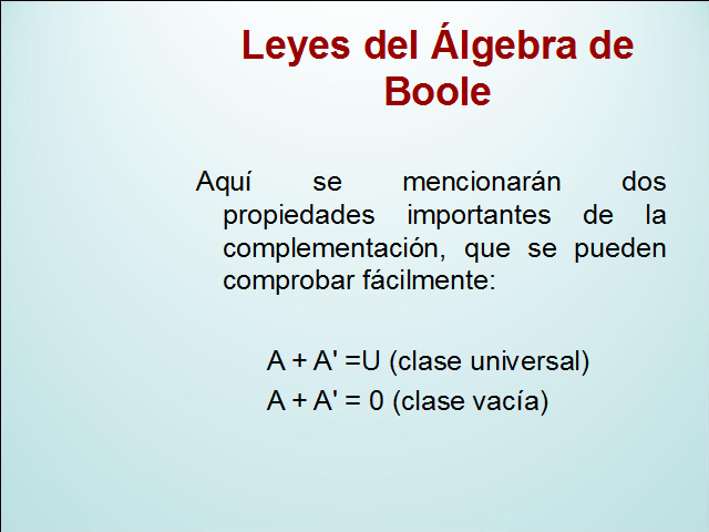 Leyes Del álgebra De Boole (página 2)