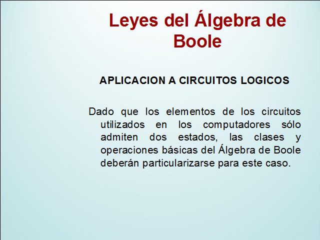 Leyes Del álgebra De Boole (página 2)