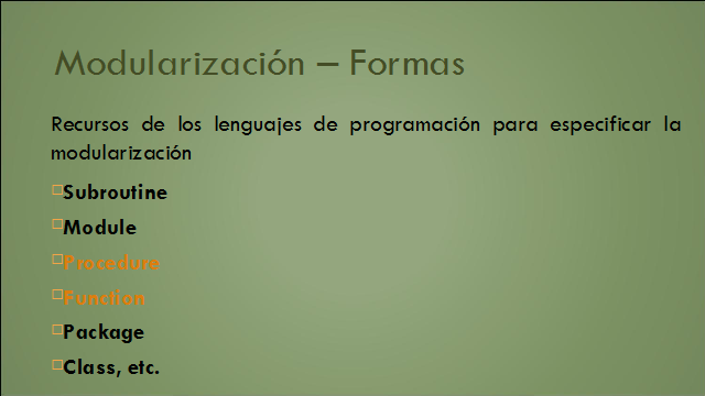Modularización - Monografias.com