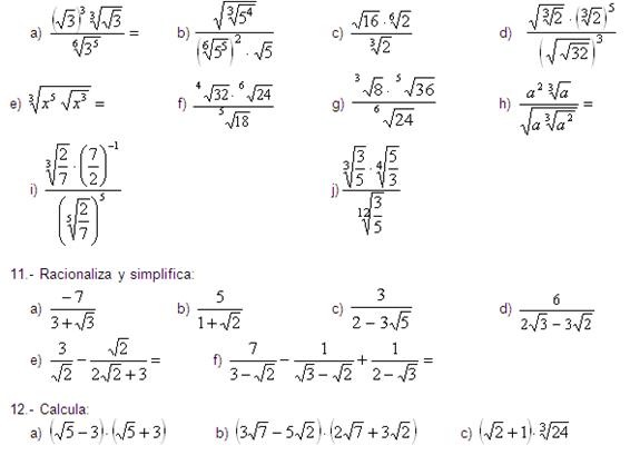 simplificando notas de radicales