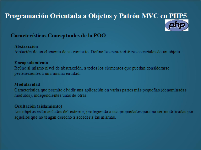 ProgramaciÃ³n orientada a objetos y patrÃ³n MVC en PHP5 - Monografias.com