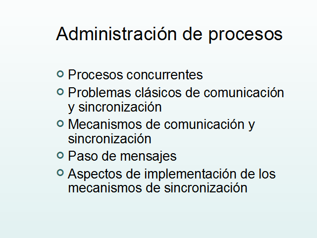 Sistemas operativos. Administración de procesos