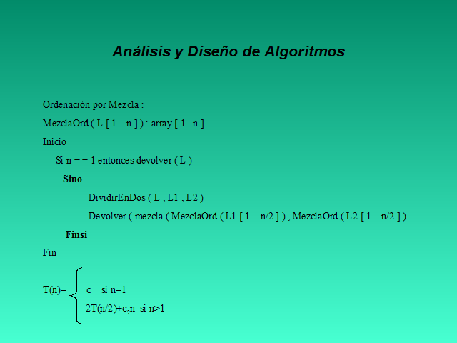 Análisis Y Diseño De Algoritmos Análisis De Algoritmos Iterativos 3017