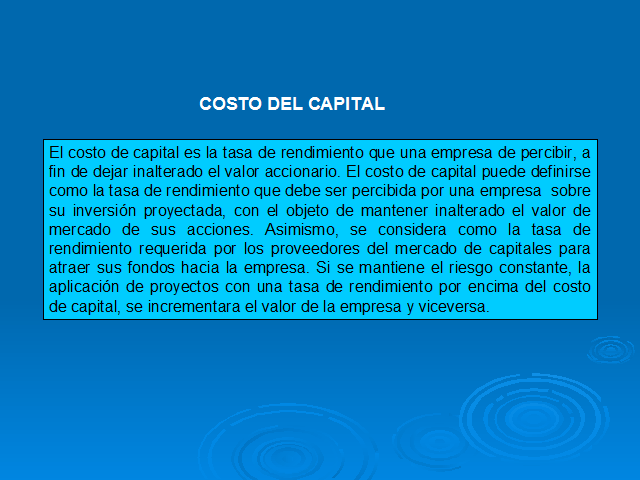 Capital Costo Y Estructura