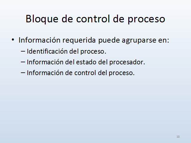 Descripción Y Control De Procesos. Sistemas Operativos Avanzados (página 2)