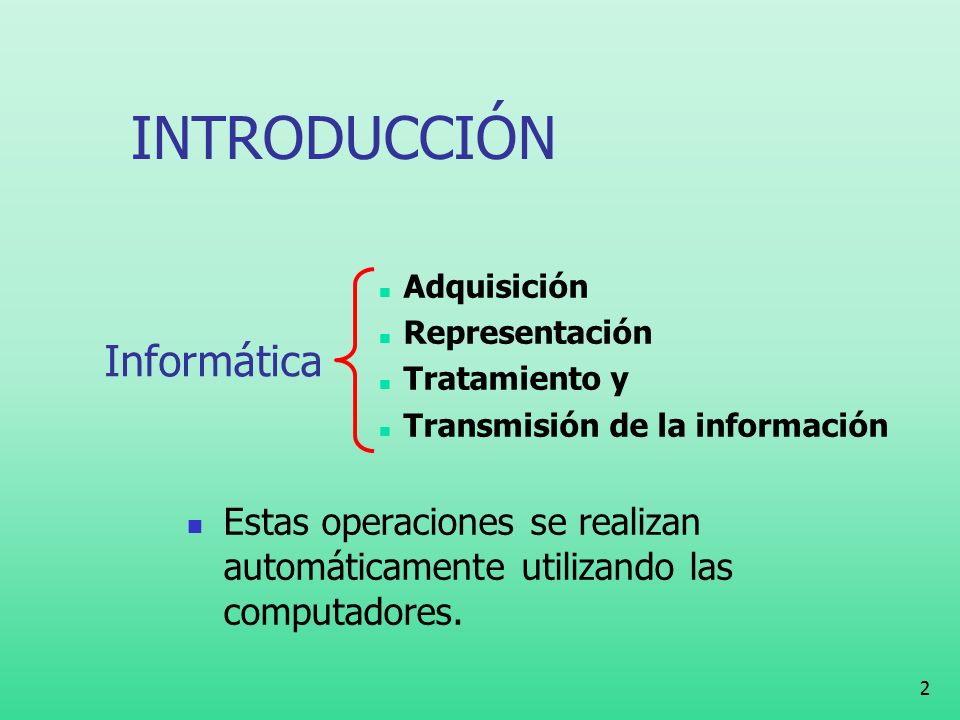 Introducción A La Informática Presentacion Powerpoint 5486