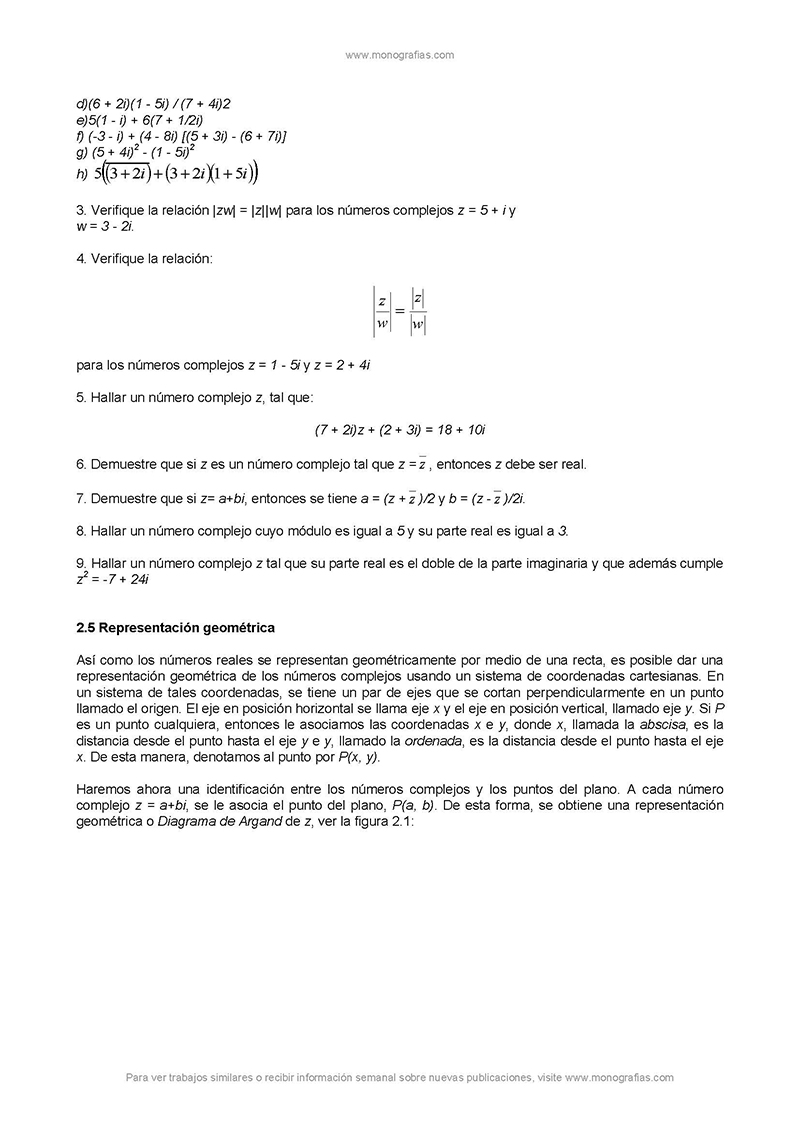 Los Numeros Complejos Pagina 2 Monografias Com