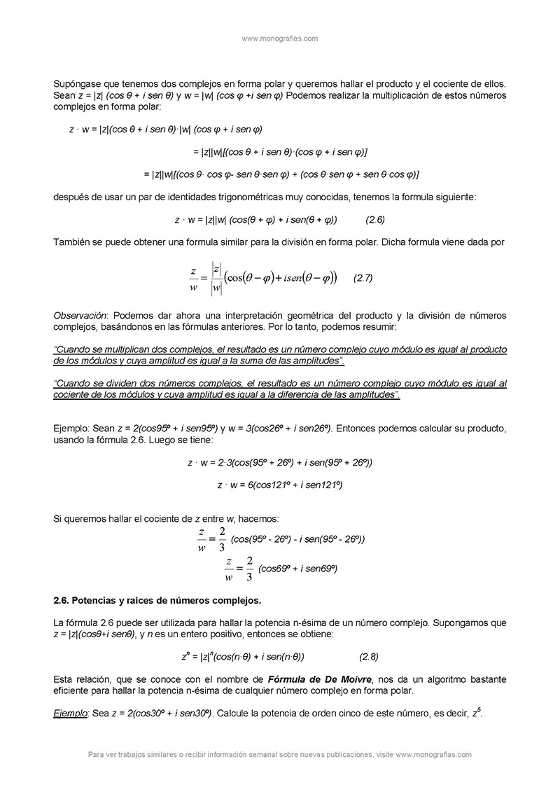 Los Numeros Complejos Pagina 2 Monografias Com