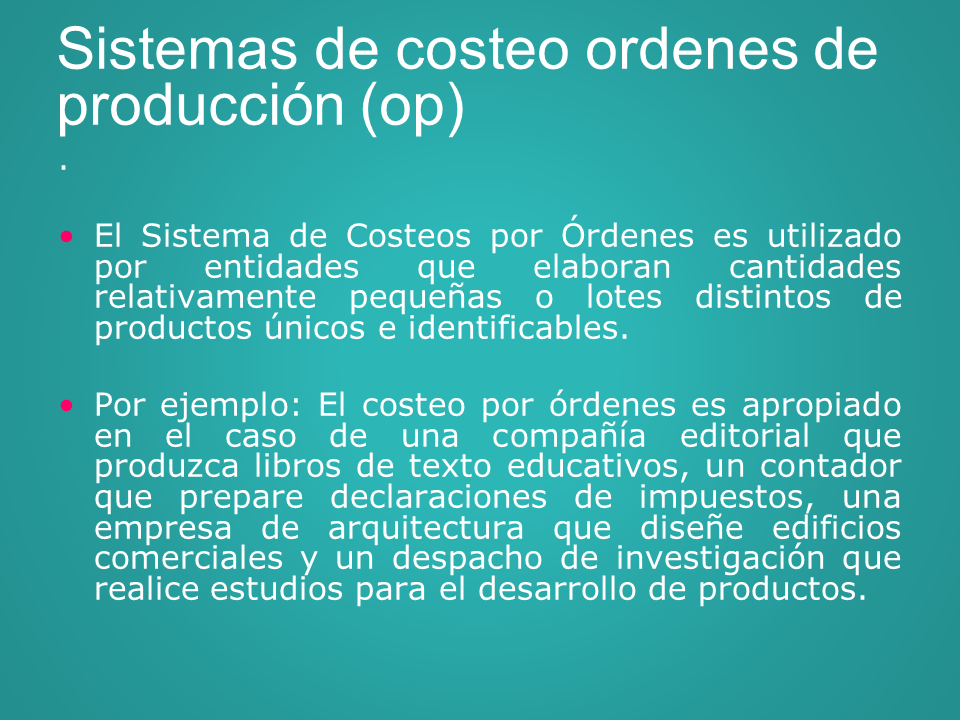 Los Sistemas De Costos Presentación Powerpoint 6287