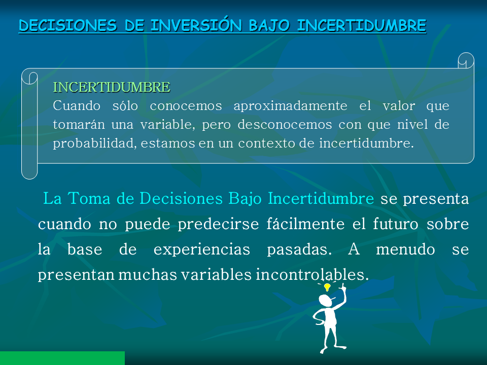 Decisiones Bajo Incertidumbre (Powerpoint)