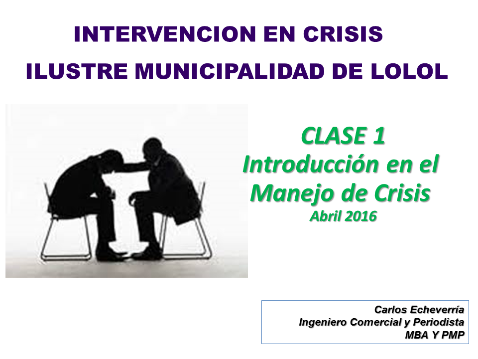 Introduccion a la Intervencion en Crisis (Clase 1)