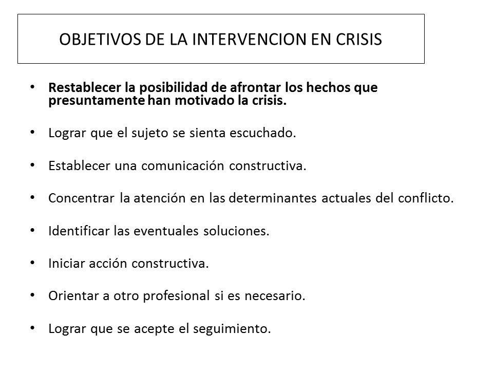 Introduccion A La Intervencion En Crisis Clase 1