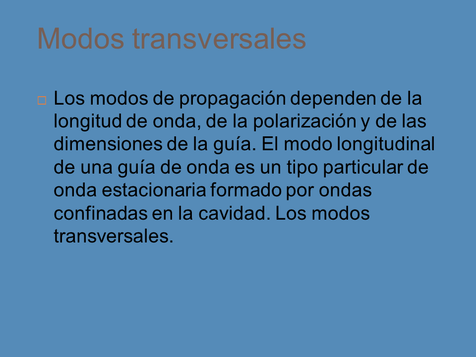 Principios De Las Guías De Ondas (página 2)