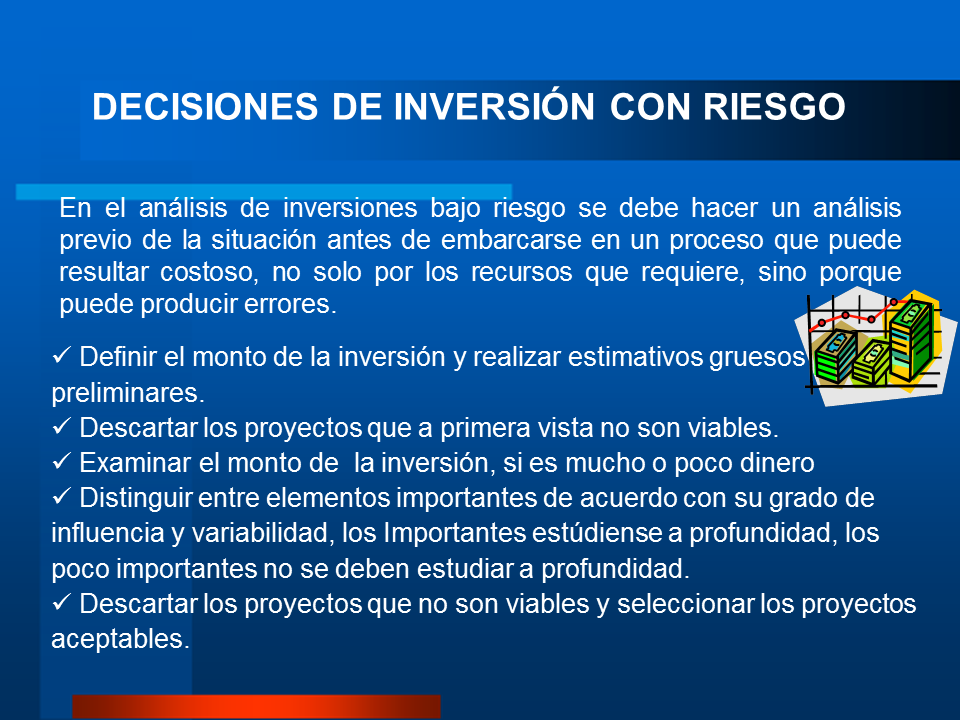 Decisiones De Inversión Con Riesgo Powerpoint 7973