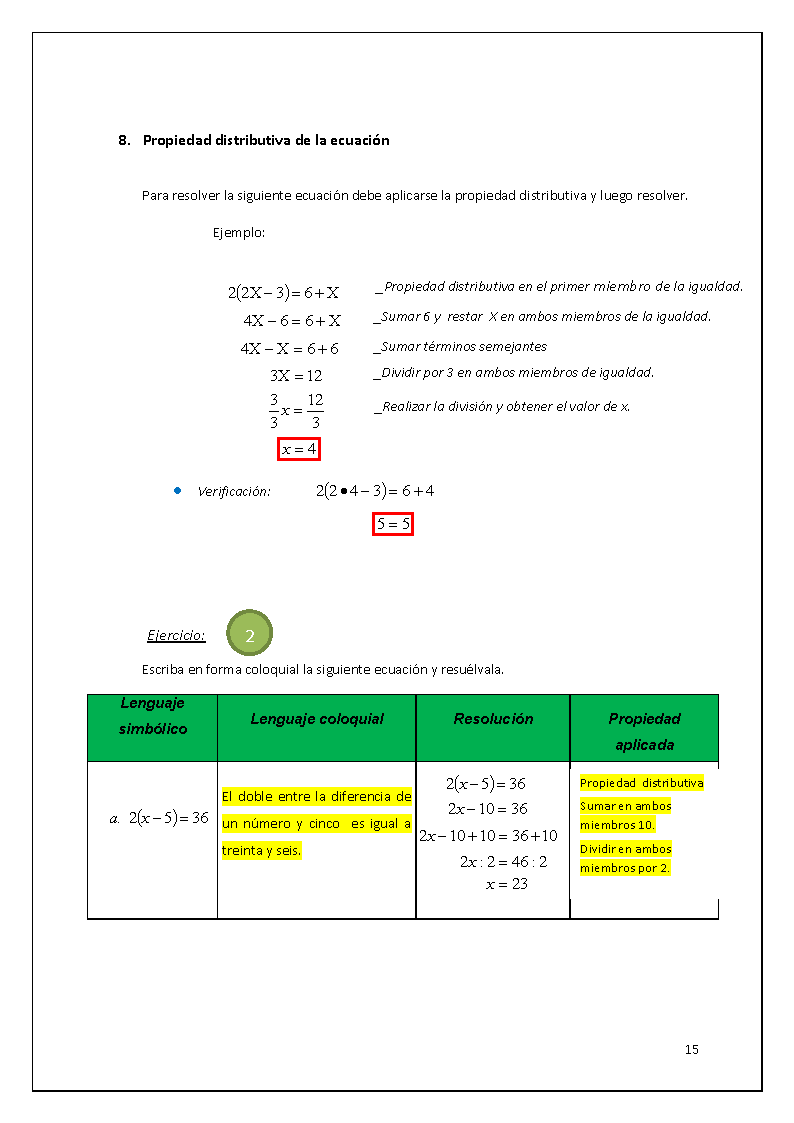 Ecuaciones De Primer Grado En Enteros Página 2