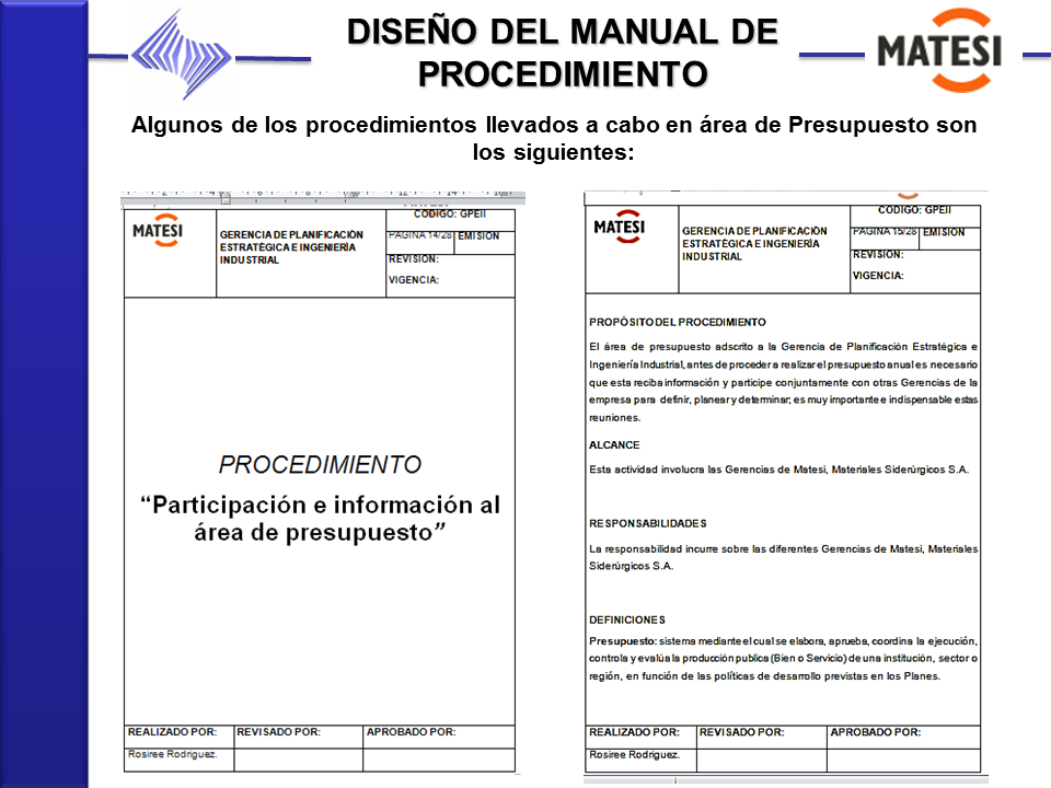 Manual de procedimientos, elaboración del presupuesto