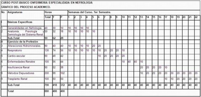 Diseño de curso posbásico de enfermería especializada en 