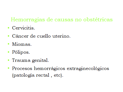 Hemorragias de la primera mitad del embarazo