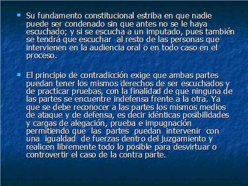 El Principio De Contradicción En El Ambito Procesal Penal Peruano