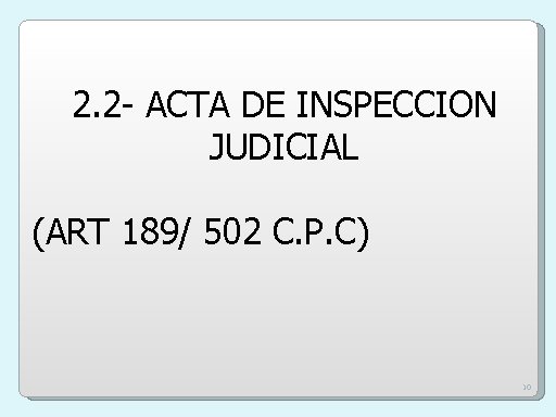 La inspeccion judicial