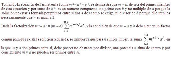 Demostración Del Teorema De Fermat Para Exponente Simple Impar