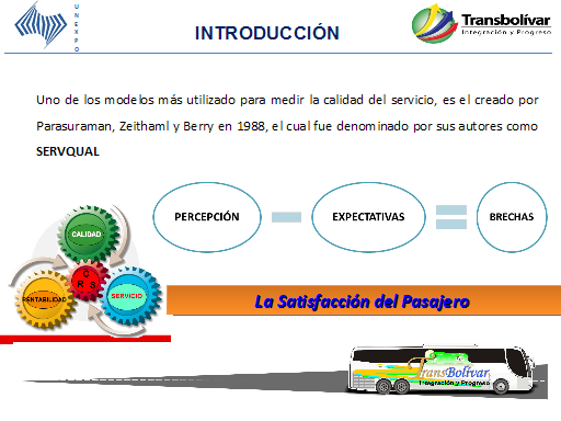 Plan de mejora de la calidad del servicio a través del modelo Servqual en  transporte público del estado Bolívar