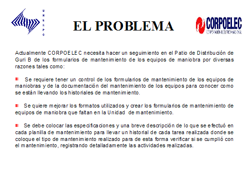 Levantamiento y homologación de los formularios de mantenimiento de ...