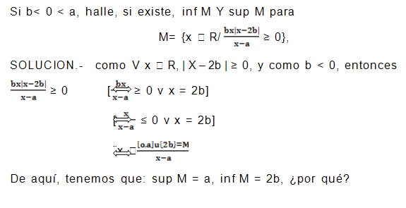 Conjuntos Acotados. Inecuaciones