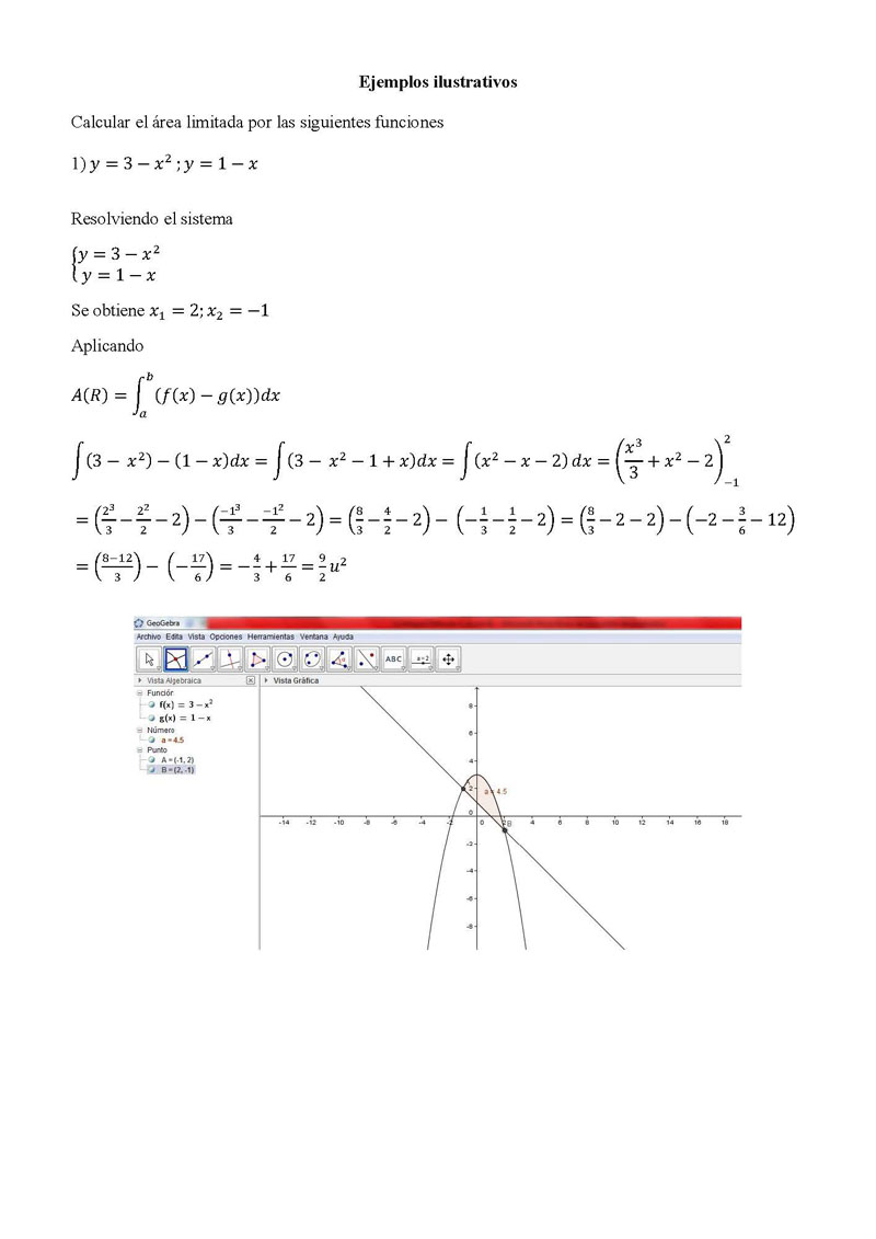 La Integral Definida En Forma Manual Y Con Geogebra Monografias Com