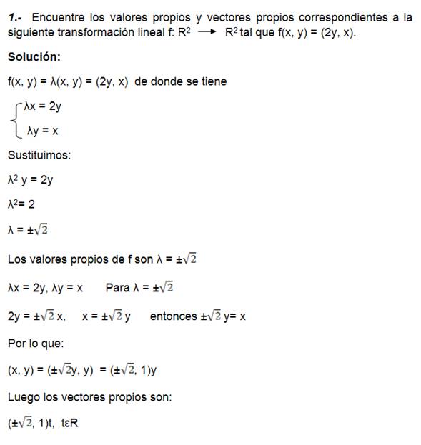 Valores Propios Y Vectores Propios (Eigenvalores Y Eigenvectores)